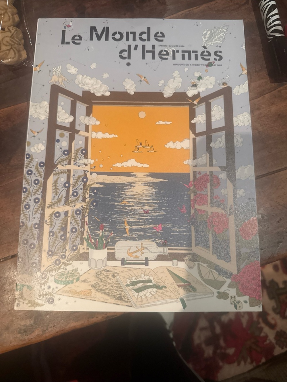 Le Monde d' Hermes catalogue book with cookies and coaster
